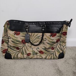 Vintage KGB Studio Women's Leather Bag Ladybug Cotton Cottagecore Bohemian